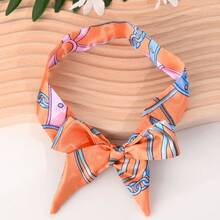 American Retro Edgy Leopard Print Scarf Choker - Tie-Up Style, Versatile Neck Warmer For Work & Casual Outfits - 25-1097-04 - 查看 2