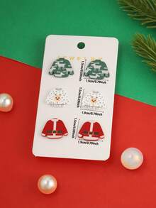 Christmas Women's Earrings, Fashionable Petite Christmas Reindeer Earrings, Cute Acrylic Printed Earrings, Christmas Earrings