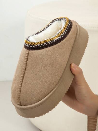 Women's Low Top Indoor Comfy Slippers Winter Warm Shoes