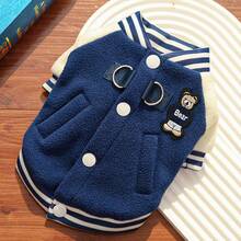 1 Pc Small Dog Sweater Sweatshirt Cute Blue Puppy Sweaters - Winter Warm Knitted Bear Design For Small Puppies