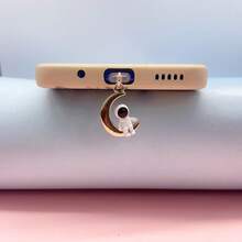 合金星月宇航员手机防尘塞，Type-C充电口防尘罩吊坠，适用于苹果、vivo手机，男女通用礼物 - 彩色 - 查看 6