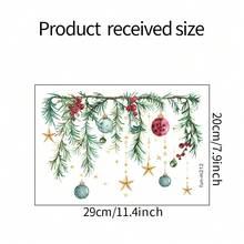 圣诞叶装饰马桶贴纸，马桶水箱贴花 - 彩色 - 查看 7