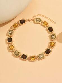 1 chiếc vòng cổ xương rắn to bản, vòng cổ xích xương đòn tối giản thời trang, vòng cổ Punk sang trọng thanh lịch để đeo hàng ngày và dự tiệc - Nhiều màu - Xem 2