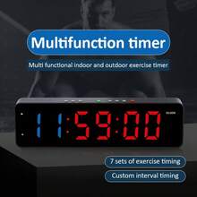 Length 12.6 Inches, Width 3.54 Inches, Height 1.57 Inches, Multifunctional Timer Alarm Clock, Countdown Timer, Gym Home Exercise LED Clock, Kitchen Living Room Electronic Alarm Clock