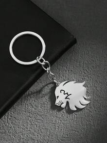 1pc Fashion European Hollow-Out Dual Accessories Dual-Color Fierce Leopard Head Keychain Pendant Ornament, Suitable For Men, Women, Couples, Car Keys, Luggage Decorative, Great Gift - Multicolor - View 22