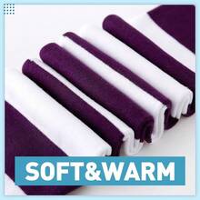 Kayhoma Extra Long Cotton Stripe Thigh High Socks Over The Knee High Socks{"Size_name":"Medium","Color_name":"Blue/Fuschia/Green/Purple"} - 藍色/紫紅色/綠色/紫色 - 查看 5