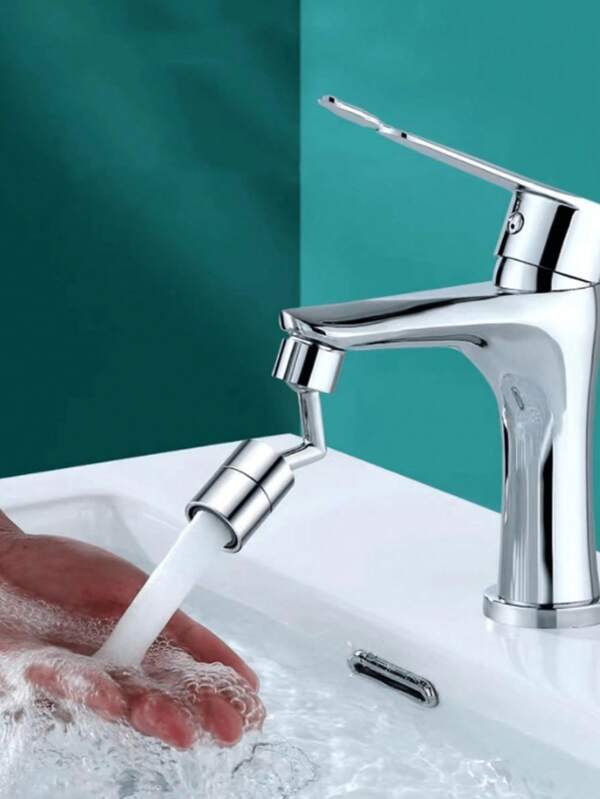 1 Stück Schwenkbare Wasserhahn-Verlängerung, multifunktionaler Spritzschutz Drehbarer Wasserauslass für das Badezimmer