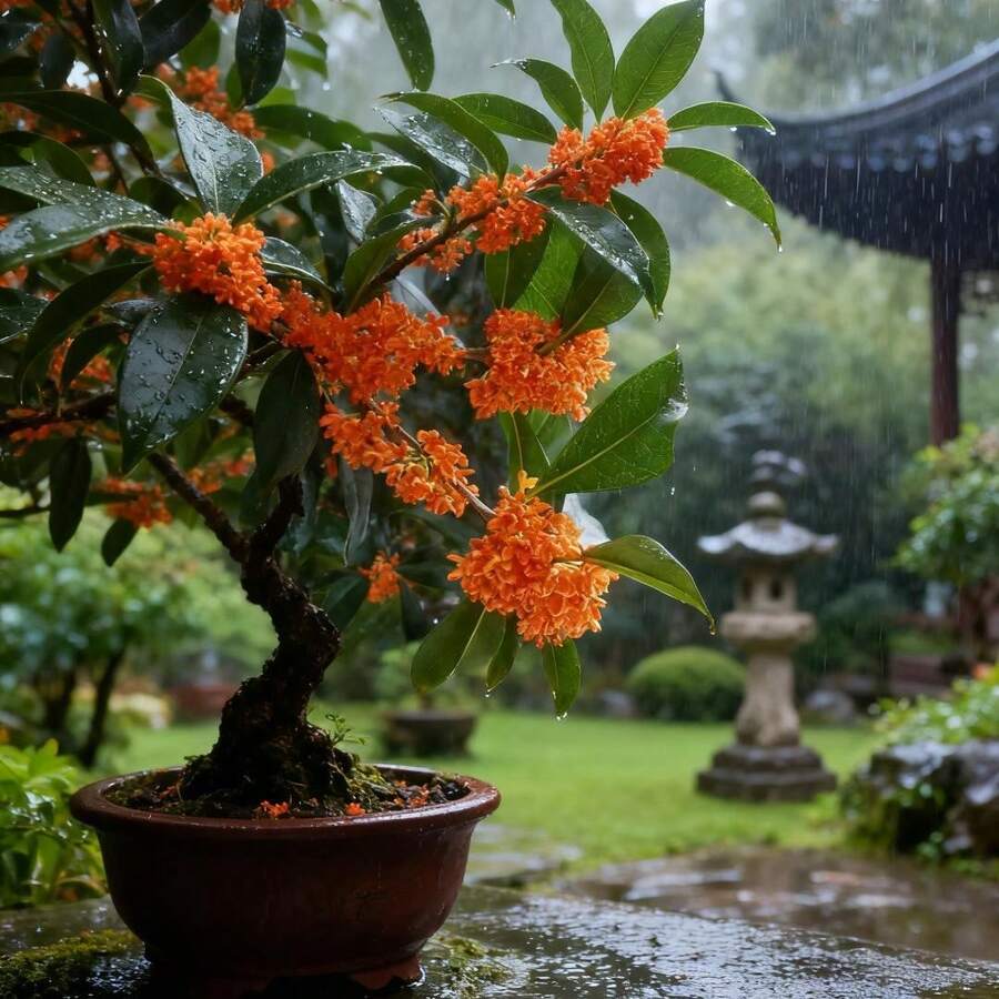 10pcs Osmanthus Seeds Office Park Seeds For Office Building Park Planting Fragrance Accompanies Work Alleviate Workplace Stress Atmosphere - Verschiedenfarbig - Übersicht 1