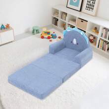 MOONBEEKI 3-In-1 Foldable Plush Teddy Bear Shaped Children's Sofa, Portable Infant Chair/Bed, Suitable For Nursery/Playroom, Birthday/Christmas Gift - Multicolor - View 5