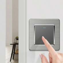 2 Way Light Switch 1 Gang LED Lightswitches Push Toggle Control Wall Mounted - Grey - View 8