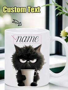1 st. personligt namngivet vit keramikmugg, unik present lämplig för speciella tillfällen, personlig fotokaffekopp, personlig campingmugg, personlig julklapp, personlig årsdagsmugg med foto, perfekt present till familj, vänner och bebisar, personlig Halloween keramikmugg, personlig mugg, personlig kaffekopp - Flerfärgad - Visa 4