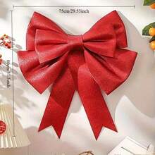 Große rote Schleifen Dekoration, EVA Material - handgefertigte Kunststoff Dekoration, geeignet für Weihnachten, Valentinstag, Hochzeit und Partys - keine Batterie erforderlich, einfach zu verwendende Wanddekoration, elegantes Schleifen Design, Party Dekoration - Verschiedenfarbig - Übersicht 3