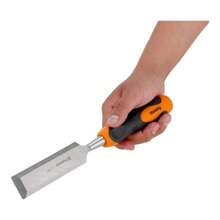 Cincel Formón FUMETAX 1.25 ''| Hoja de Acero al Carbono y Mango con Casquillo Metálico para Golpe | Madera Dura y Blanda - Naranja - Ver 3