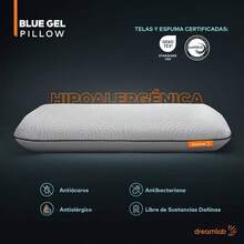 Almohada Graphite Pillow Almohada de Foam con Carbn Hipoalergnica, Antibacterial, Soporte, Certificaciones Firmeza: Firme Medio Tamao Estndar 60x 40x 10 - Blue Gel + Estándar (Paquete de 1) - Ver 6