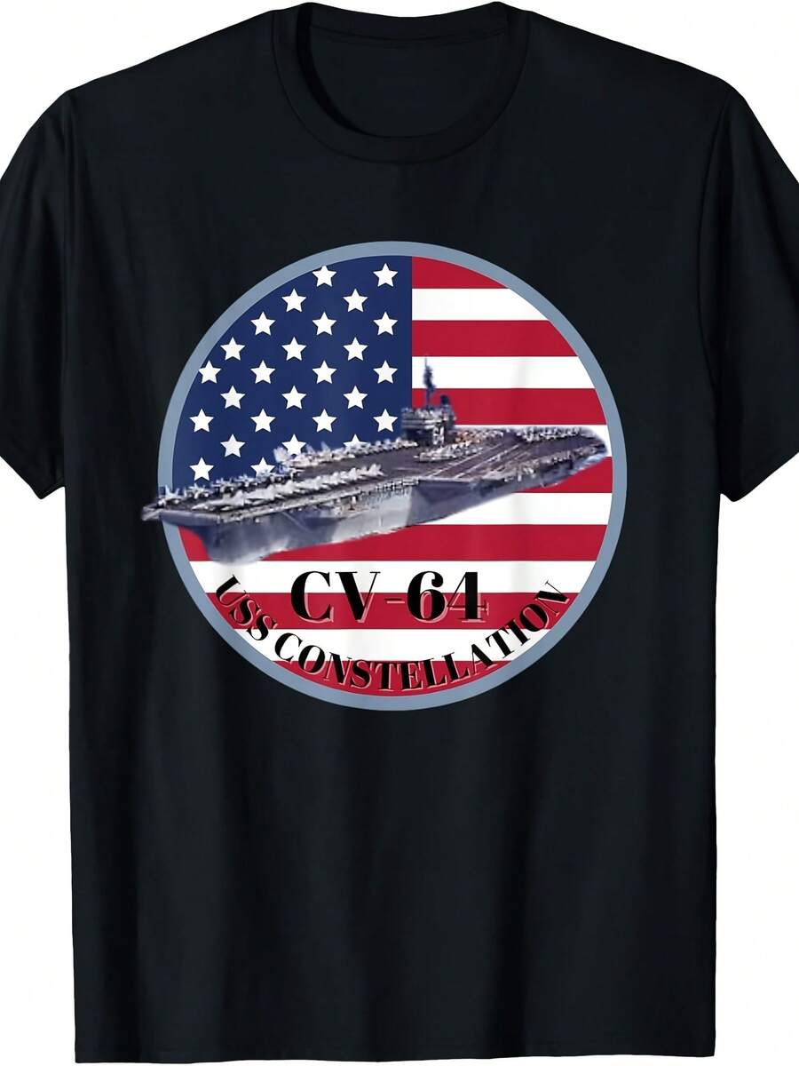 USS Constellation CV-64 Air Craft Carrier T-Shirt - Gaya 14 - View 1