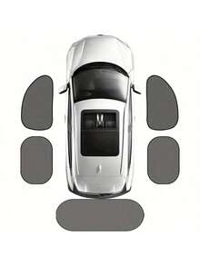 1-5件通用汽车遮阳罩可折叠汽车侧窗后挡风玻璃网状遮阳罩汽车挡风玻璃后盖汽车后玻璃遮阳帘 - 黑色 - 查看 3