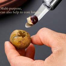 1件装不锈钢虾仁去筋工具，虾脑去除器，专用虾壳剥壳器，不锈钢虾仁去筋工具，龙眼核去除器，易于清洁，厨房小工具