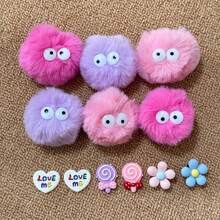 9-Piece Shoe Stick Set, Detachable ABS Accessories, Colorful Fur Balls, 3D Eye Hair Balls, Lollipops, And Flowers, Suitable For DIY Sandals And Garden Shoes, Ideal For Various Holiday And Party Shoe Accessories - Multicolor - View 8