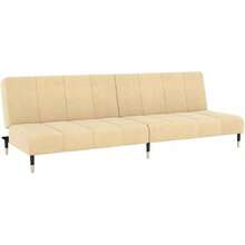 Sofa Bed 2 Seater Velvet Wine Red - Crema - Ver 1
