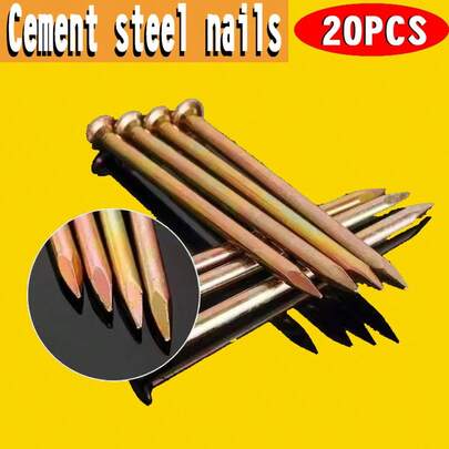 Bulk Special Cement Top Steel Nails, Concrete Steel Nails, Thickened And Elongated Extra Long Galvanized White/Colored Zinc Steel Nails