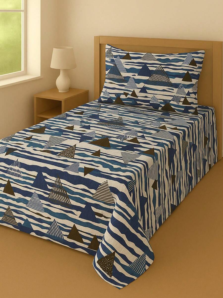 SINGLE BEDSPREADER IN SIMPLE PRINTED FABRIC AND ITEMS FOR DAILY USE - WARNA 10 - View 1