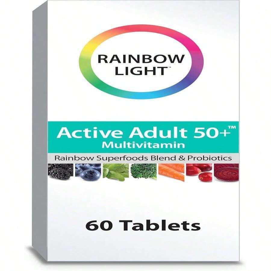 Rainbow Light Adult Multivitamin, Vitamins C &Amp; Zinc, B Complex &Amp; Choline, Calcium &Amp; Vitamin D Supports Bone Health, Energy &Amp; Immune Support, Non-GMO, Vegetarian, 90 Tablets - Flavor NameA - 查看 1