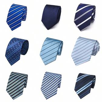 1条彩色条纹商务正装领带