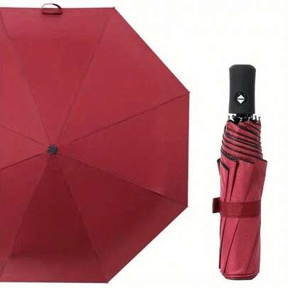 Parapluie pliable/manuel compact, convenant aux styles décontracté et habillés des hommes et des femmes, idéal pour les jours de pluie et de soleil, les déplacements et le travail. Parapluie de voyage résistant au vent avec protection UV, de style mode, simple et professionnel, adapté aux anniversaires et Noël. Durable et pratique, convenant aux hommes et aux femmes. Cadeau de mode parfait.