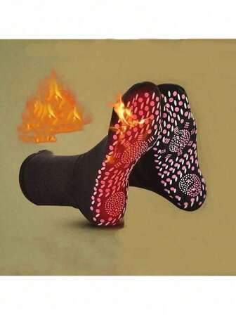 Tunna självvärmande golvstrumpor med turmalin, halkfria vadstrumpor, massage, köldtåliga bomullsstrumpor, skidstrumpor