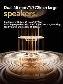 Acer OSK252 无线蓝牙扬声器，户外便携式，低音强劲，双扬声器，通话麦克风，桌面扬声器，4000mAh 电池，可长时间播放，兼容卡/USB/AUX 3.5 毫米音频输入，适用于智能手机/平板电脑/电脑 - 均碼 - 查看 6