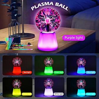 USB Plasma Ball, Static Electricity Plasma Ball, Touch Sensitive Lighting Ball, Magic Ball, Suitable For Birthday, Thanksgiving, Halloween, Christmas