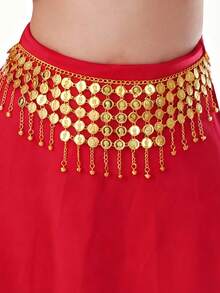 硬币肚皮舞臀巾腰带，女士肚皮舞腰链，肚皮舞硬币裙链腰带，肚皮舞服装配饰，流苏硬币装饰腰带，圣诞礼物，情人节礼物，个性化礼物 - 彩色 - 查看 6