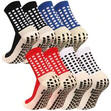 Men's Grip Soccer Socks Anti Slip Athletic Socks Non Slip Football Basketball Socks With Grip Pads2/4/6{"Size_name":"OneSize","Color_name":"Color1"} - 顏色1 - 查看 2