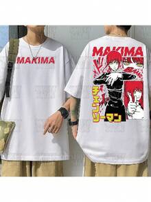 ChainsawMan Anime Manga Movie Pray Denji Chainsaw Demon Geek T-Shirt Unisex Male Female 100% Cotton Top Premium Streetwear Launch Immediate Shipping Various Colors!! Plus Size - 白色真紀馬 - 查看 2