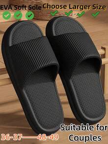 Pantofole aperte a righe silenziose da uomo, taglia 48-49, suola morbida per uso interno/esterno (si consiglia di scegliere una taglia in più) - nero - Visualizzare 19