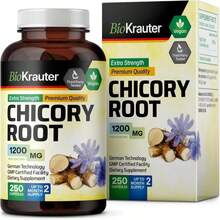 BIO KRAUTER Chicory Fiber Supplement - 1200 Mg Strength - 100 Count - Chicory Root Powder - Inulin Capsules For Digestive Support - Vegan - Flavor NameB - 查看 9