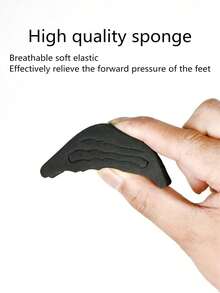 Detachable Shoe Toe Plug, Sponge Half-Size Insole, Toe Protector Anti-Chafe Adjustable Forefoot Pad, High Heel Loafer Anti-Slip Heel - Black - View 8