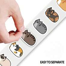 SCXXBSW 500 Sheets/Roll, Cat Poop Poop Fun Cartoon Exquisite Roll Stickers DIY Decoration Guitar Notebook Skateboard Stickers - Multicolor - View 5