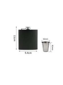 6oz Personalized Stainless Steel Flask, Engraved Groomsman Groom Gift, Yellow Gift Box Packaging, Custom Logo For Wedding, Easy To Clean, High-Quality Craftsmanship, Customized, Unique, Ideal Gift For Her, Boyfriend, Girlfriend, Dad, Mom, Family, Friends, Son, Daughter, Student, Office Worker, Child, School, Home, Office, Father's Day, Father's Day Gift Ideas - Multicolor - View 9