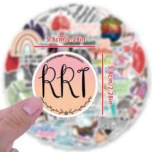 55PCS Respiratory Therapist Stickers Aesthetic Vinyl Stickers High Quality Stickers Decals Scrapbook,Journaling,Laptop,Bumper,Skateboard,Water Bottles,Computer,Phone Stickers Can Bring A Lot Of Fun To Your Life,The Perfect Gift For Adults - Multicolor - View 2