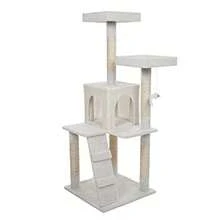 Petmaker Penthouse Sleep and Play Cat Tree White 4' - como en la foto - Ver 6