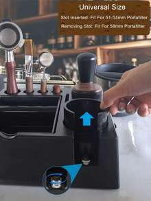 1pc Espresso Tamping Station Knock Box,Tamperstation,Espresso Station Fit For Storage 51-58mmtamper,Distributor,Portafilter,Puck Screenaccessories,9 In 1 Espresso Knock Box And Tamperstation