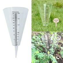 2PCS Cone Rain Gauge Measurement Ground Precipitation Garden Rainfall Measuring - White - View 5