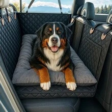 Extra Thick & Warm Pet Car Seat Cushion, Suitable For Large Dogs, SUV, Sedan, Truck, Non-Slip & Easy To Clean Polyester Material, Large Dog Vehicle Floor Protective Mat, Pet Travel Supplies, Anti-Slip Design, Reinforced Stitching, Durable, Car Pet Mat, SUV/Truck Owners - Multicolor - View 10