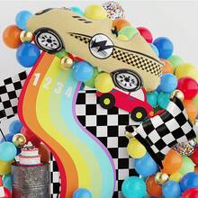 Números de globo grandes de 40 pulgadas del 0 al 9, globos con forma de neumático de bloqueo de carretera 3D, adecuados para fiestas de cumpleaños, decoraciones de fiestas con temática de carreras, fiestas de baby shower, fiestas de graduación, celebraciones de aniversario, decoración de fiesta Feliz cumpleaños - Multicolor - Ver 5