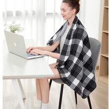 USB加热披肩，保暖舒适 - 女士保暖斗篷，时尚图案，带温度调节加热功能 - 披肩毯，圣诞礼物，暖手宝，男士礼物，圣诞袜填充物，可充电暖手宝 - 彩色 - 查看 2