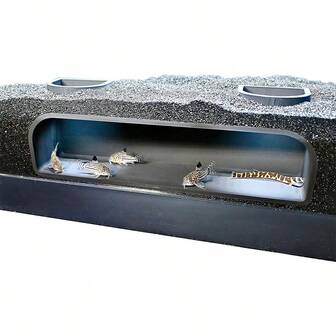 อุโมงค์ใต้กรวดตู้ปลา | สังเกตปลาและกุ้งในอุโมงค์กรวด | ที่หลบซ่อนตกแต่ง เหมาะสำหรับปลาปะการัง, ปลาคูห์ลี่, เครย์ฟิชแคระ, ปลาแพะ