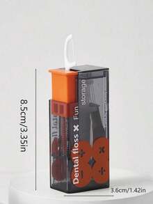 1pc Portable Dental Floss Case With Floss Included, Convenient For Carrying, Suitable As Gift For Couples, Friends And Family, Suitable For Christmas, New Year, Valentine's Day And Other Holidays - 彩色 - 查看 3