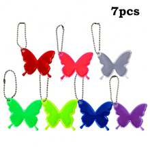 Reflective Keychains, Star And Heart Shape Bag Charms For Night Safety, Camping Travel Essentials, Christmas Gift For Friends, Reflective Keyring For Backpack Pet Stroller Wheelchair Accessories (Multicolor) - Multicolor - View 30