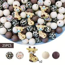 5/25/40pcs 3D Animal Series Silicone Bead Set - Squirrel/Koala/Giraffe/Turtle/Tiger - Various Colors And Patterns | Cute Patterns | Smooth Finish Beads - Ideal For DIY Crafting Keychains, Necklaces, Bracelets, Decorative Pens, Jewelry And Pendants - Creative Holiday Decorations Jewelry Making Supplies - Beads & Bead Assortments - 3D Animal Combination 2 - View 19